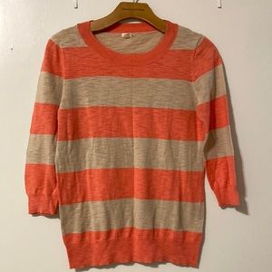 Lightweight JCrew sweater with 3/4 sleeves.